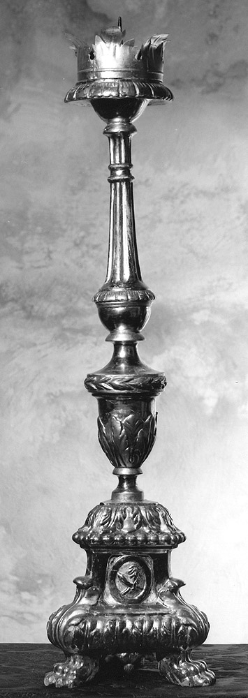 candeliere, serie - manifattura bolognese (fine/inizio secc. XVIII/ XIX)