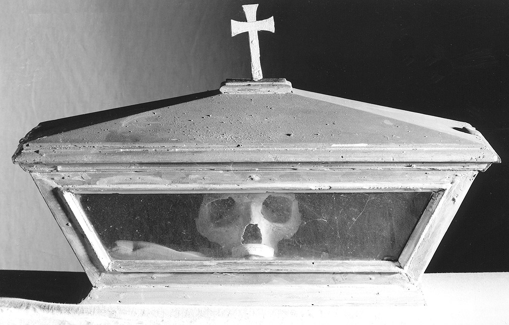 reliquiario a teca - a urna, serie - manifattura bolognese (sec. XIX)