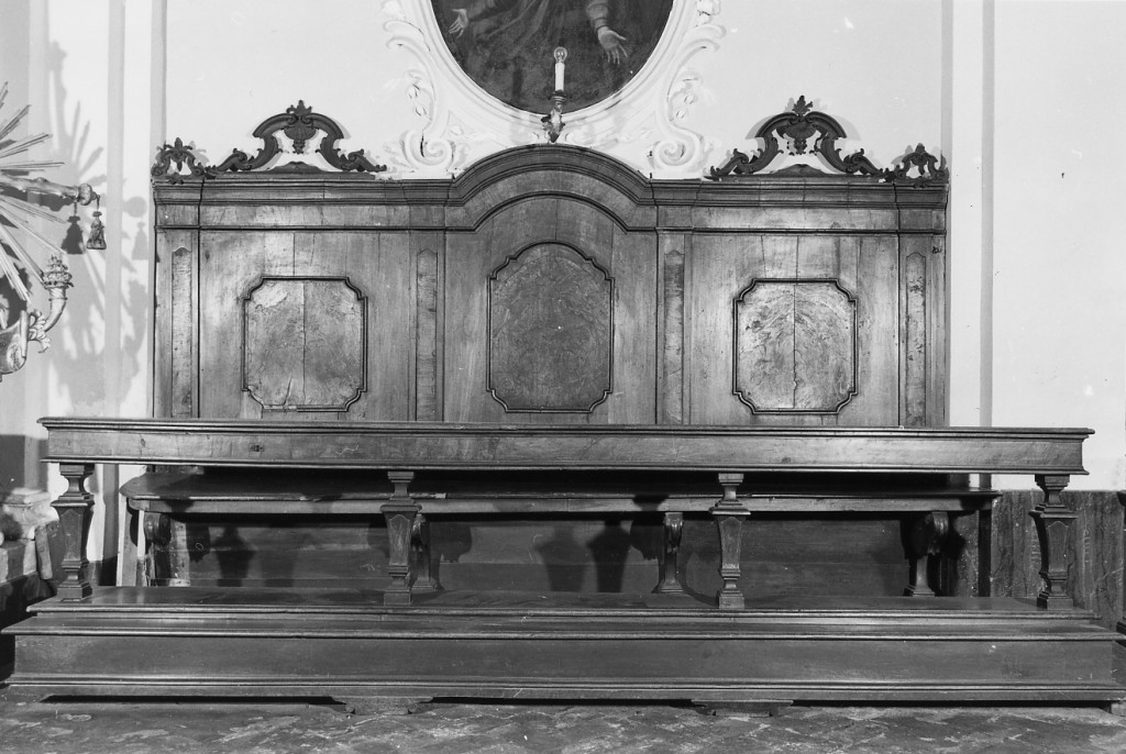 panca con inginocchiatoio, serie - manifattura emiliana (sec. XVIII)