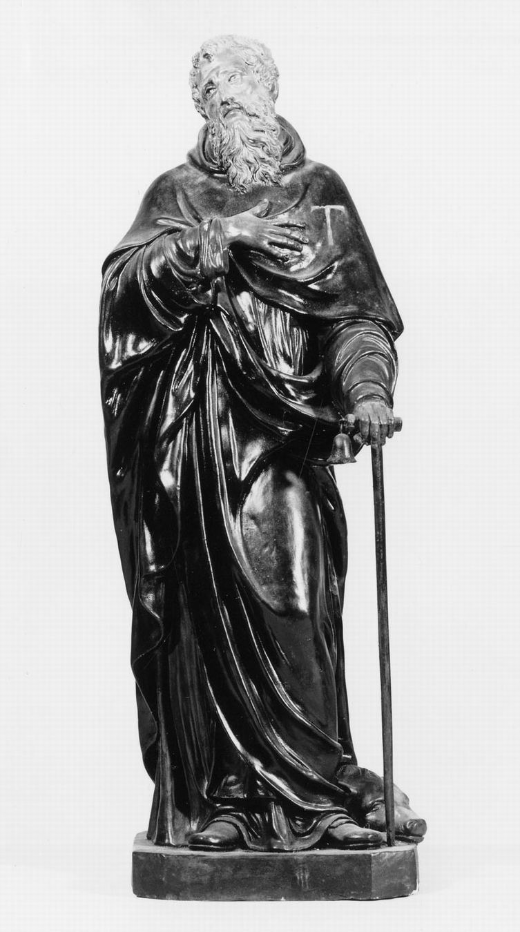 Sant'Antonio Abate (statuetta devozionale) - manifattura emiliana (sec. XIX)