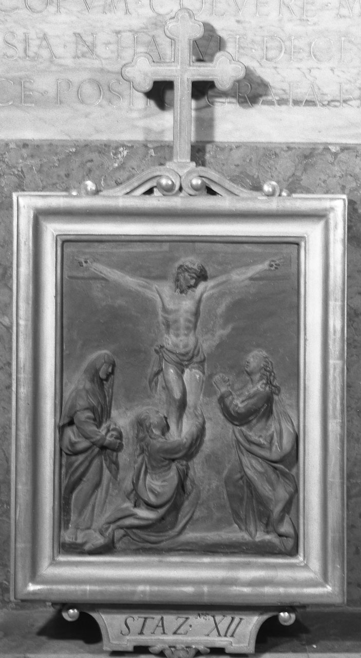 stazioni della via crucis (rilievo, serie) - bottega emiliana (sec. XVIII)