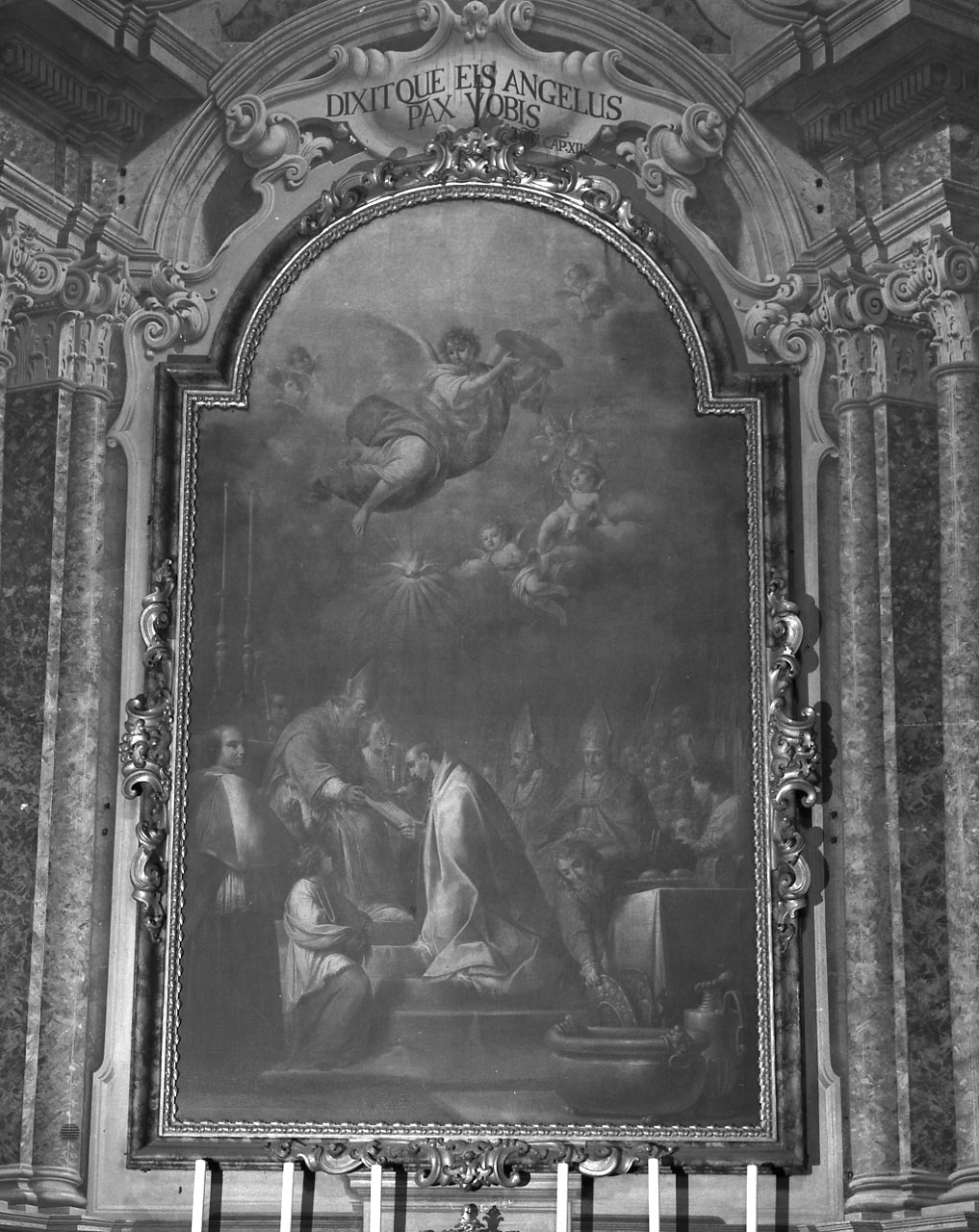 Il Beato Nicolò Albergati consacrato vescovo (dipinto) di Rossi Antonio (metà sec. XVIII)