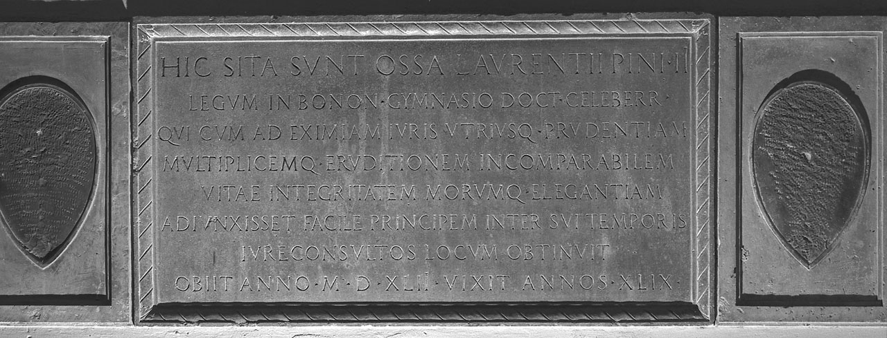 lapide - bottega bolognese (metà sec. XVI)