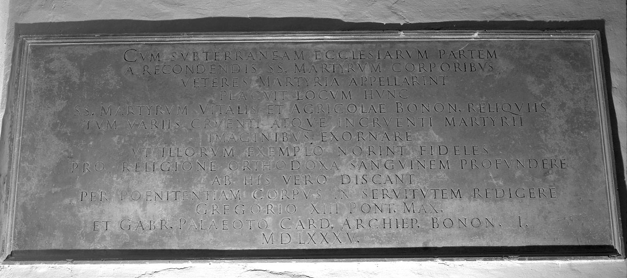 lapide - bottega bolognese (seconda metà sec. XVI)