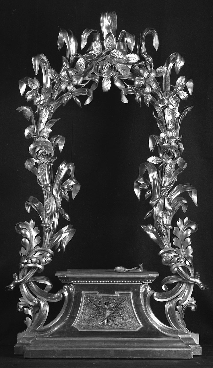 tronetto per esposizione eucaristica - bottega emiliana (seconda metà sec. XIX)