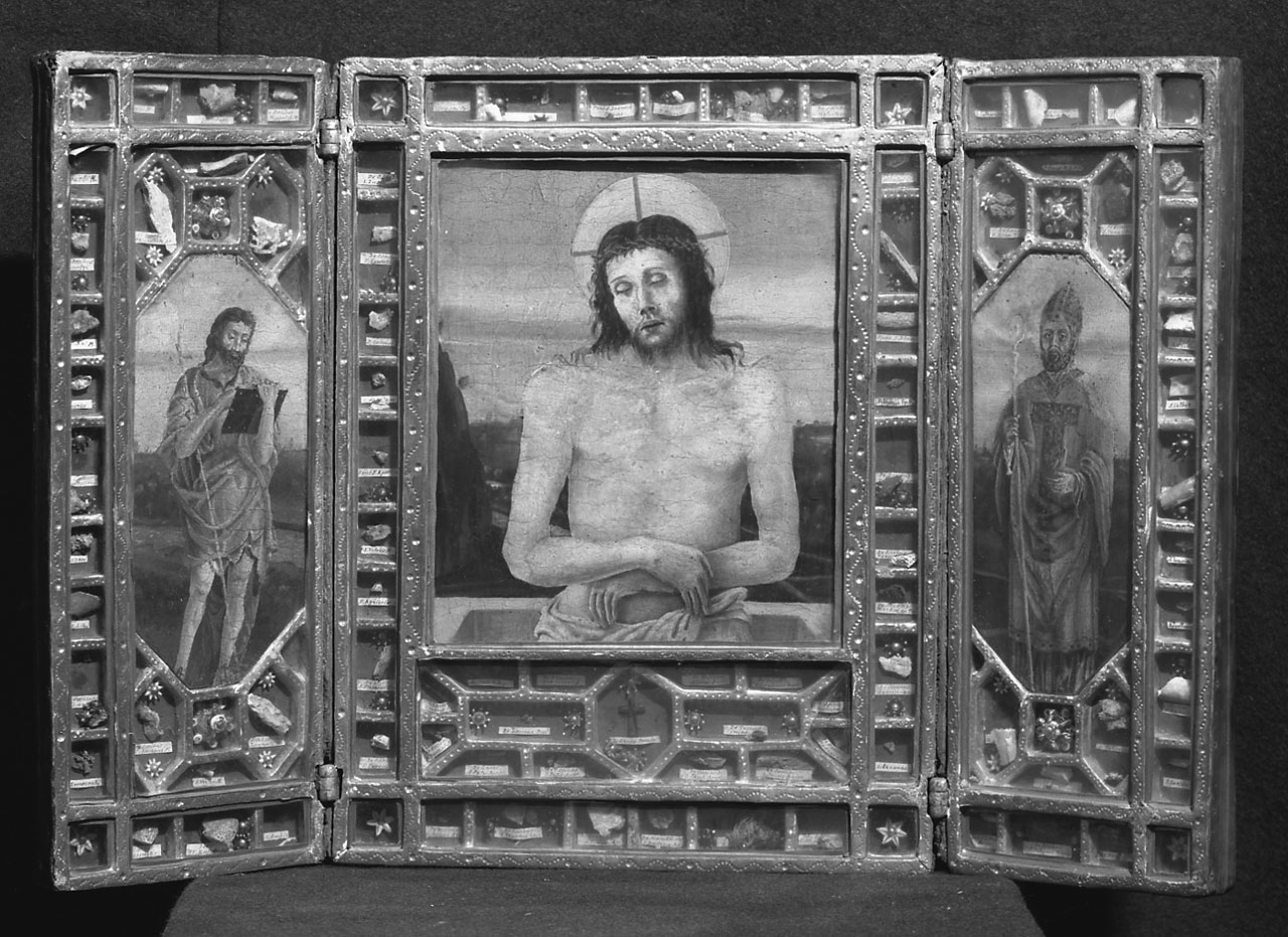 reliquiario - a trittico - bottega italiana (fine sec. XV)