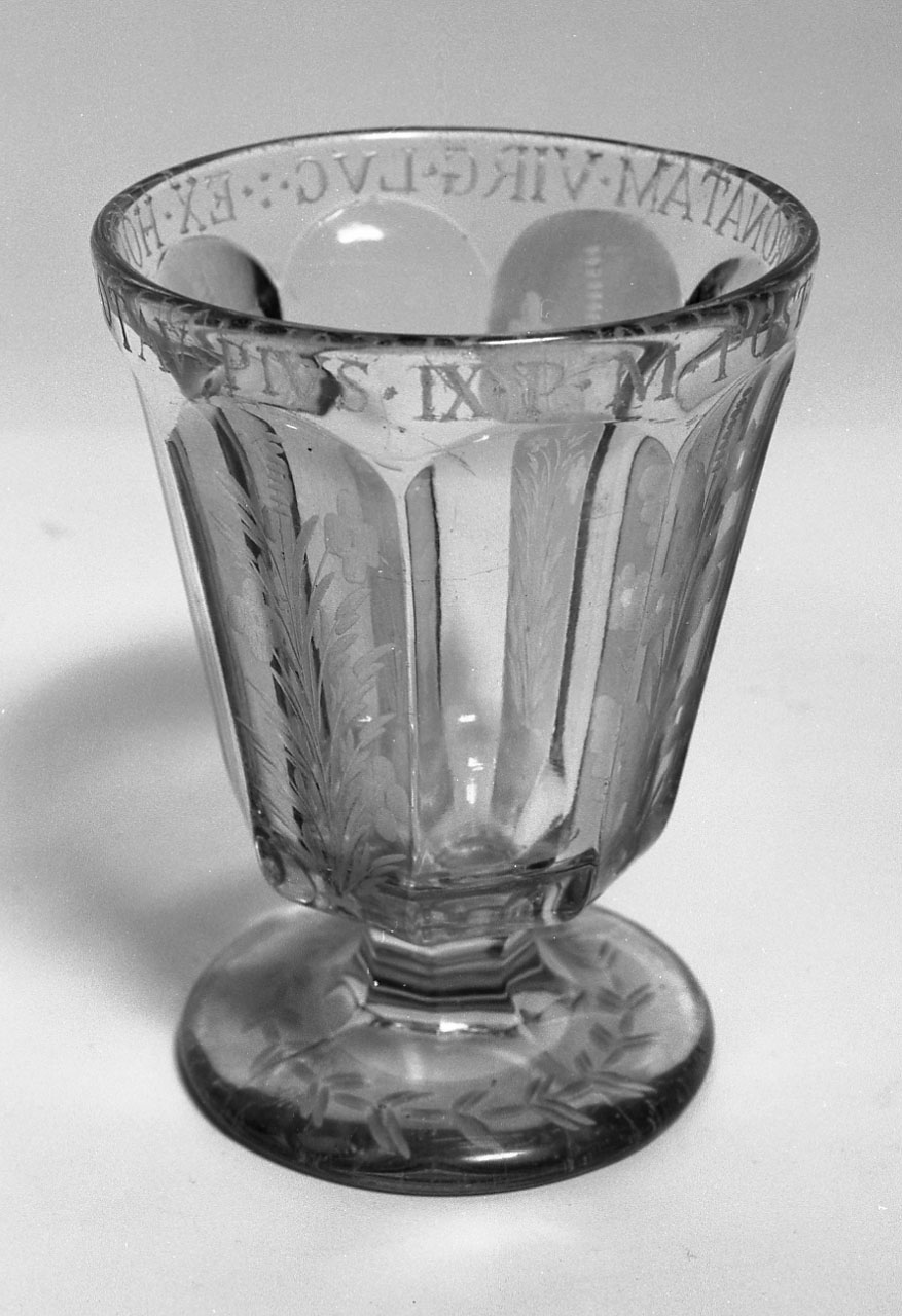 bicchiere - bottega emiliana (metà sec. XIX)