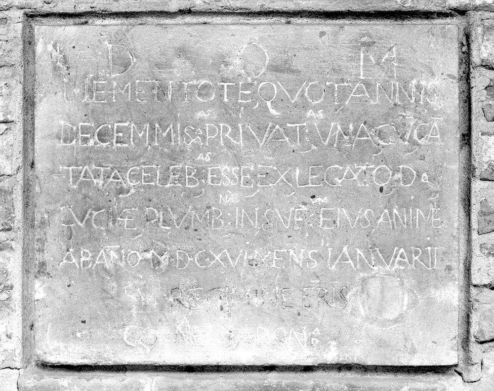 lapide tombale - produzione emiliana (sec. XVII)