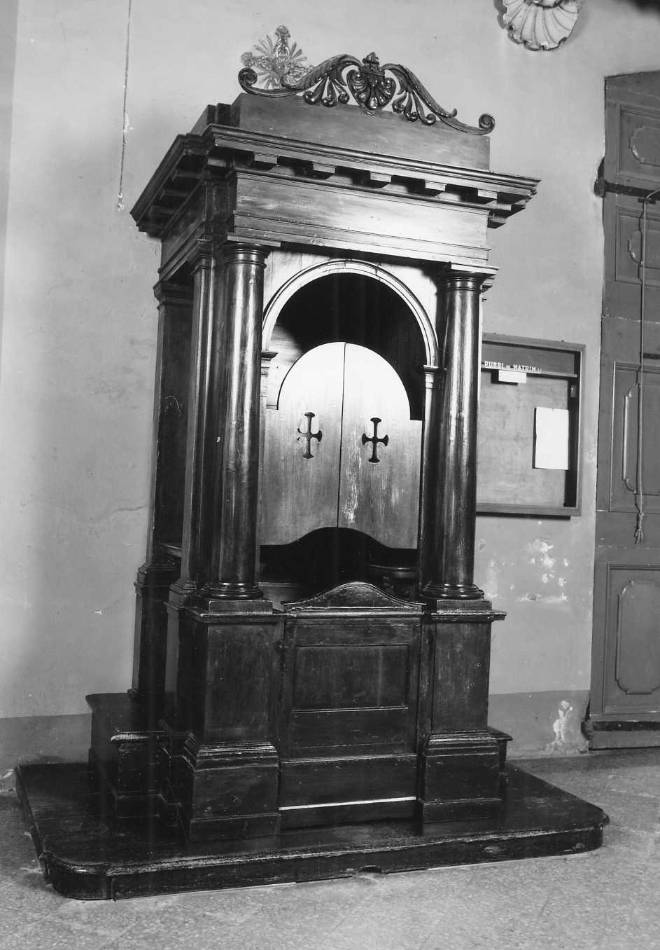 confessionale - manifattura emiliana (secc. XVIII/ XIX)