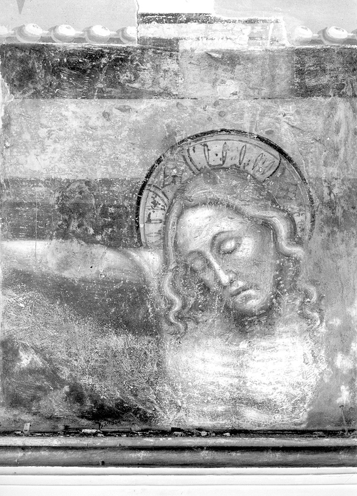 Crocifissione di Cristo (dipinto, frammento) - ambito bolognese (fine/inizio secc. XIV/ XV)