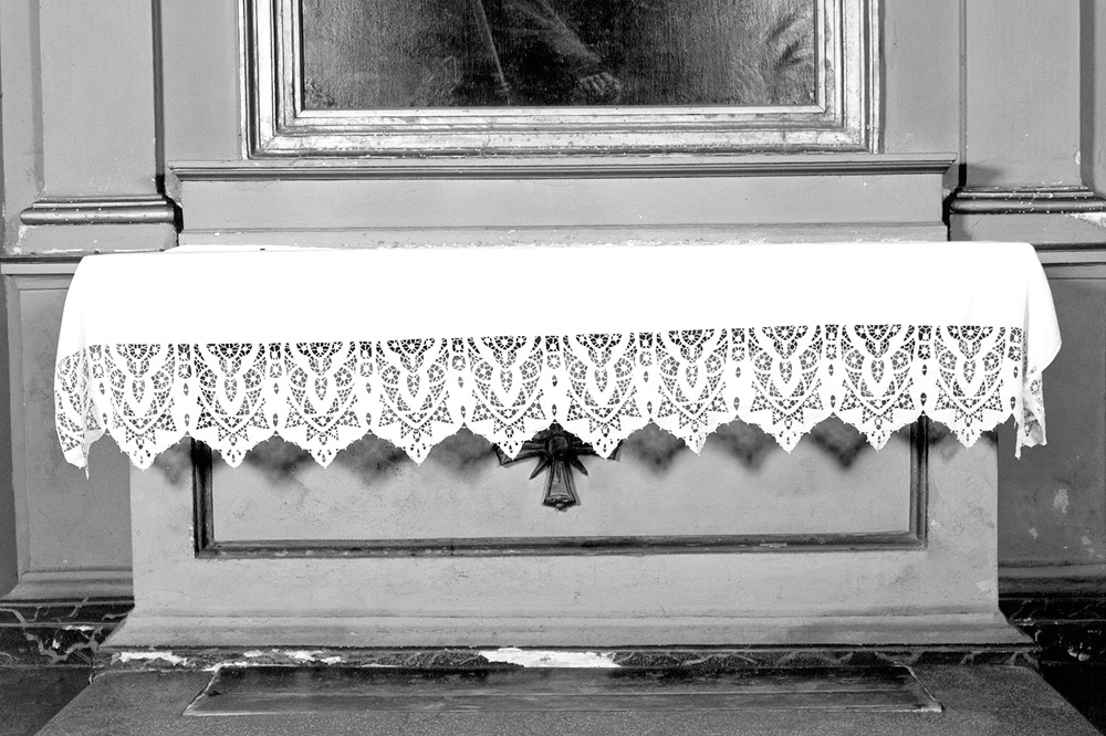 tovaglia d'altare - manifattura emiliana (inizio sec. XX)