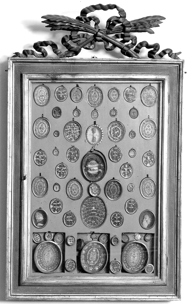 reliquiario - a tabella - manifattura emiliana (secc. XVIII/ XIX)