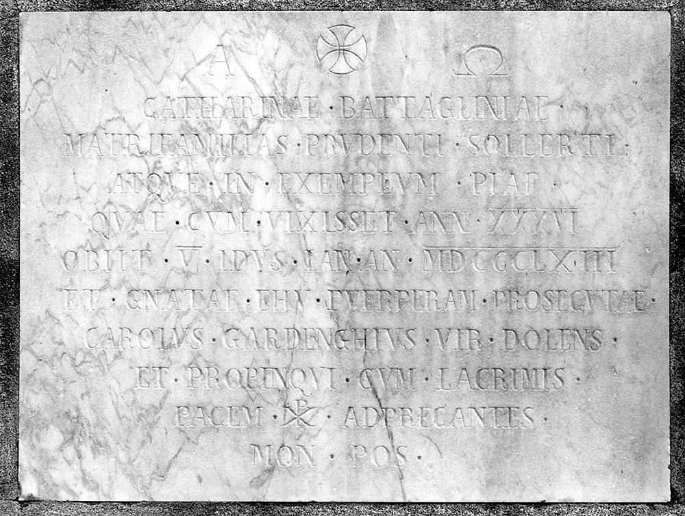 lapide tombale - manifattura bolognese (sec. XIX)