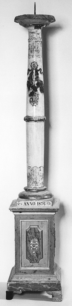 base per il cero pasquale - manifattura bolognese (sec. XIX)