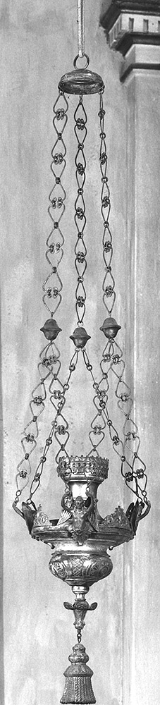 lampada pensile, serie - manifattura bolognese (seconda metà sec. XIX)