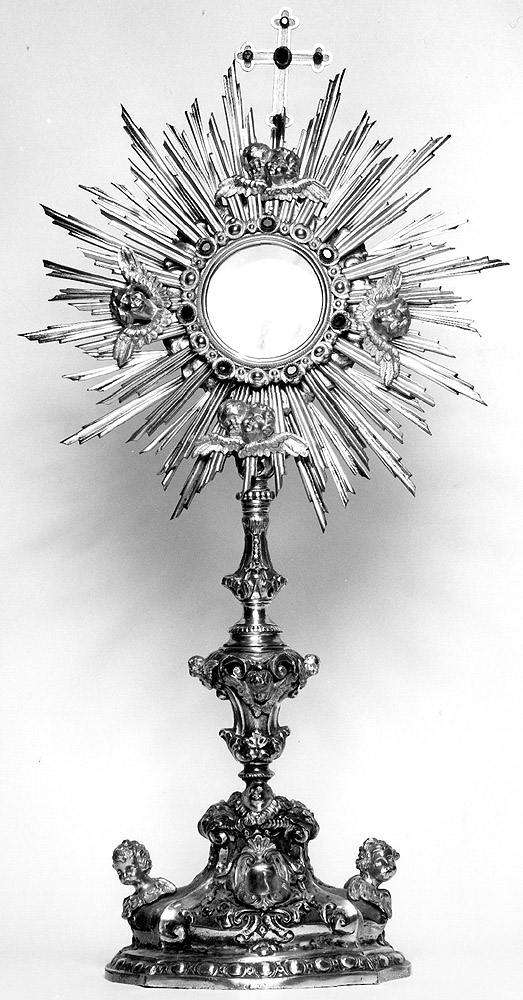 ostensorio - a raggiera - manifattura bolognese (sec. XVIII)