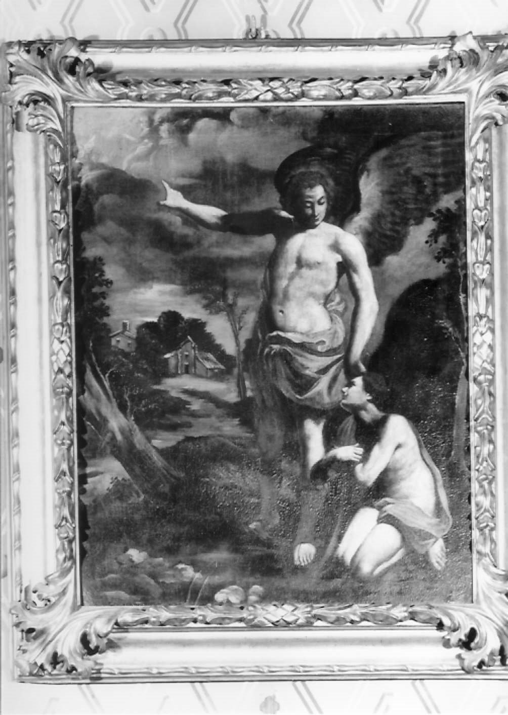 angelo custode (dipinto) - ambito ferrarese (inizio sec. XIX)