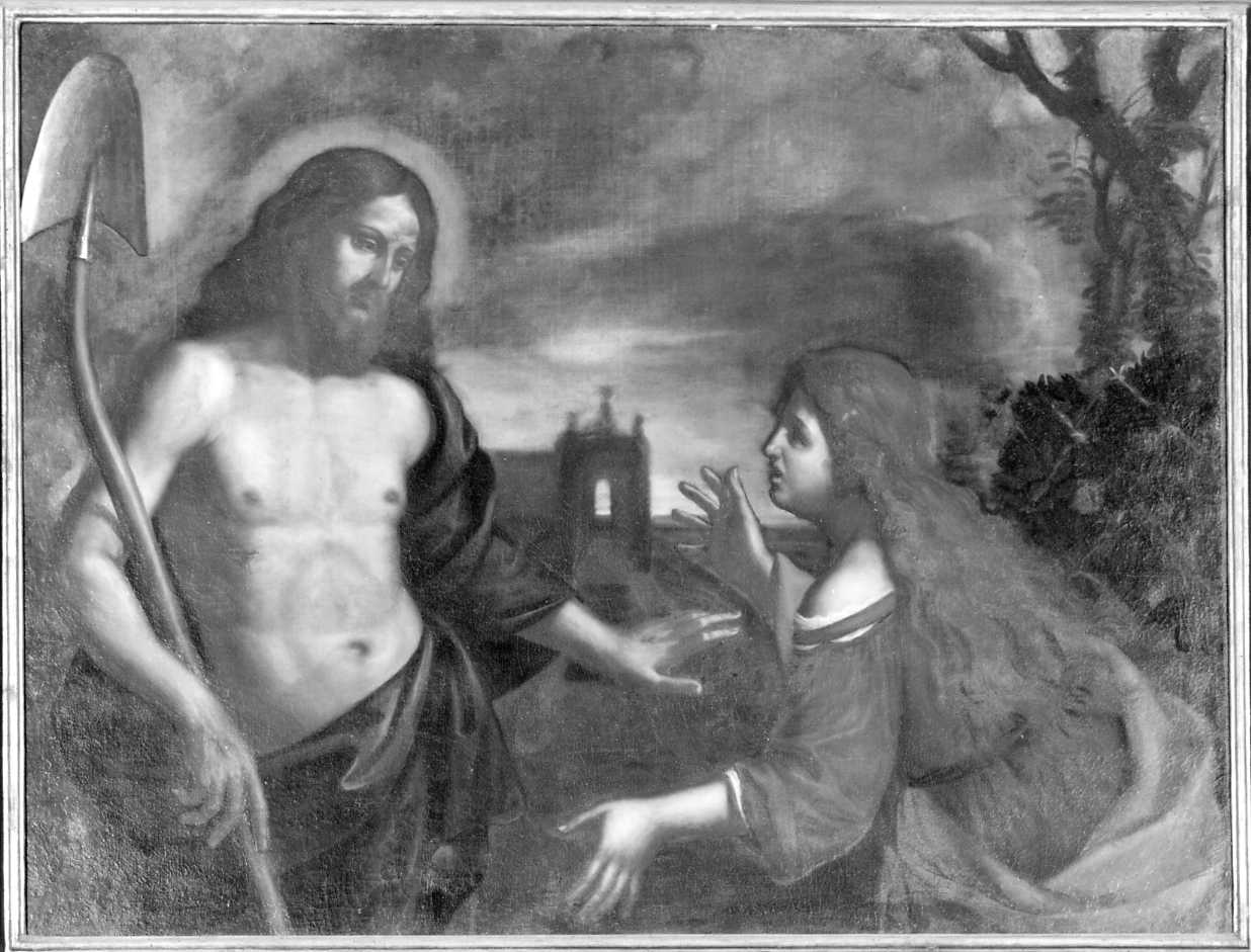 Cristo ortolano appare alla Maddalena, Santa Maria Maddalena con Gesù risorto (dipinto) di Gennari Cesare (attribuito) (sec. XVII)