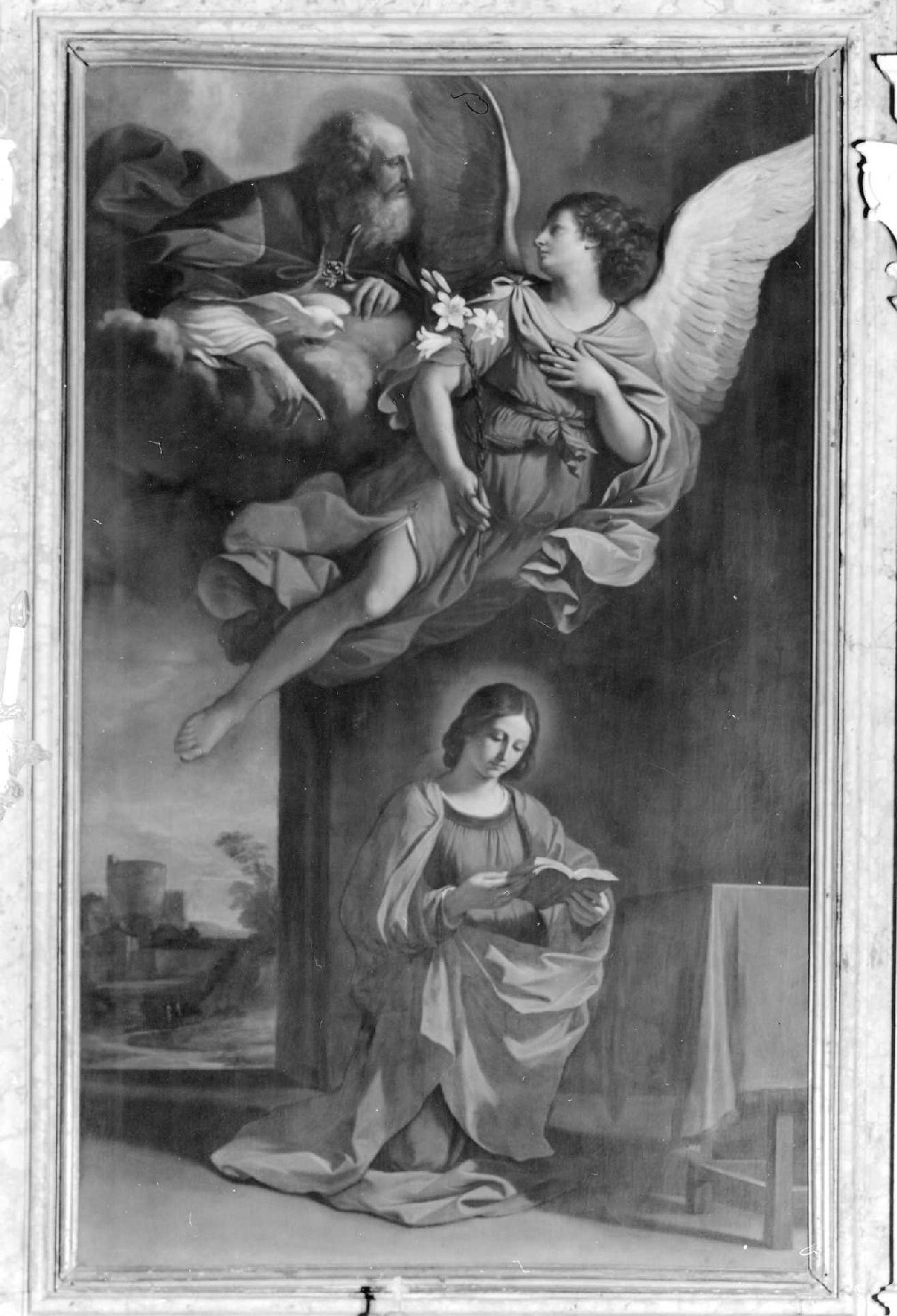 Annunciazione (dipinto) di Barbieri Giovanni Francesco detto Guercino (sec. XVII)