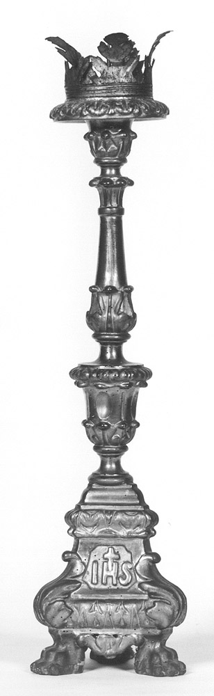 candeliere d'altare - manifattura emiliana (seconda metà sec. XIX)