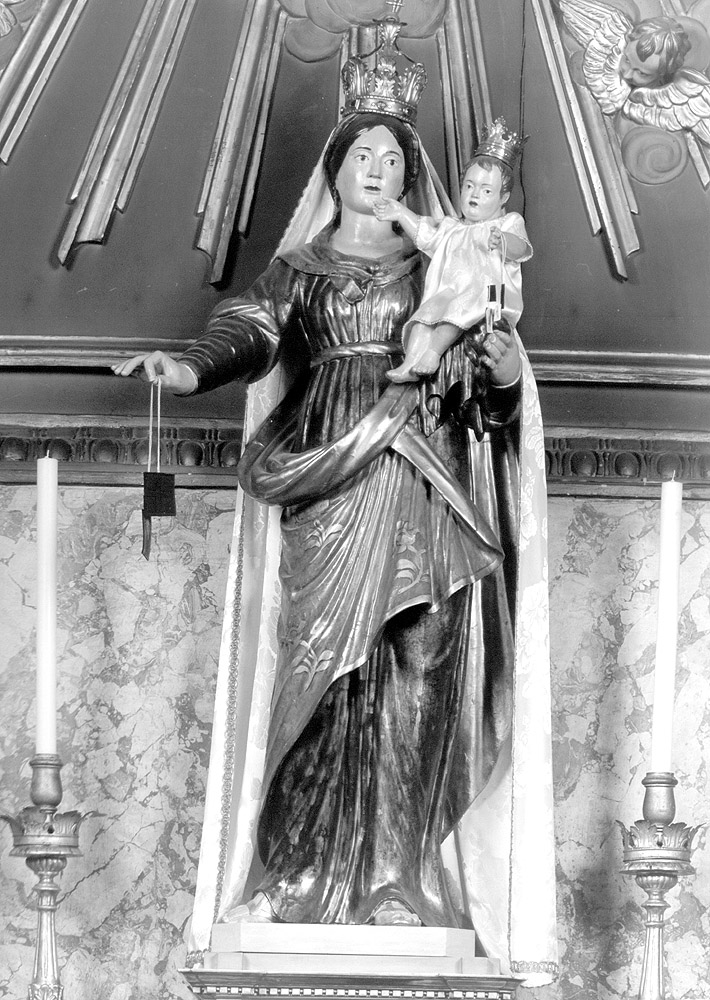 Madonna del Carmine, Madonna con Bambino (statua) - ambito emiliano (sec. XVII)