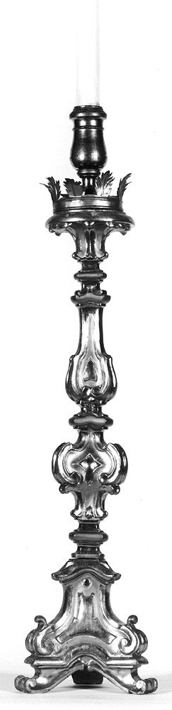 candeliere d'altare - produzione emiliana (sec. XIX)