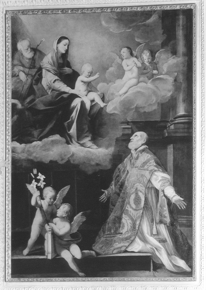 San Filippo Neri ha la visione della Madonna col Bambino (dipinto) di Gessi Francesco (sec. XVII)