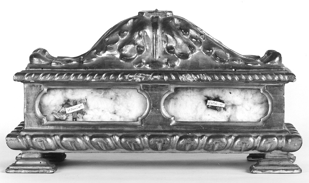 reliquiario a teca - a urna - manifattura emiliana (prima metà sec. XVIII)