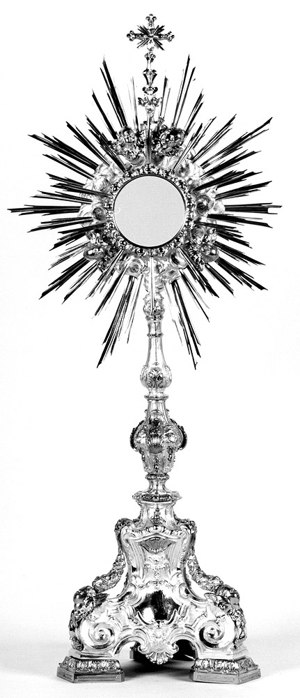 ostensorio - a raggiera - manifattura emiliana (metà sec. XVIII)