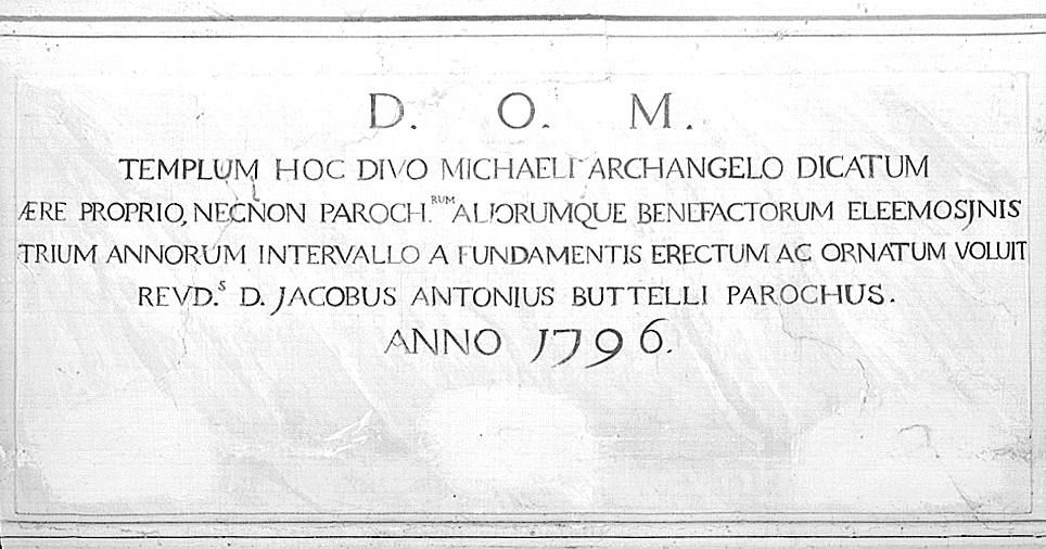 lapide documentaria - manifattura emiliana (sec. XVIII)