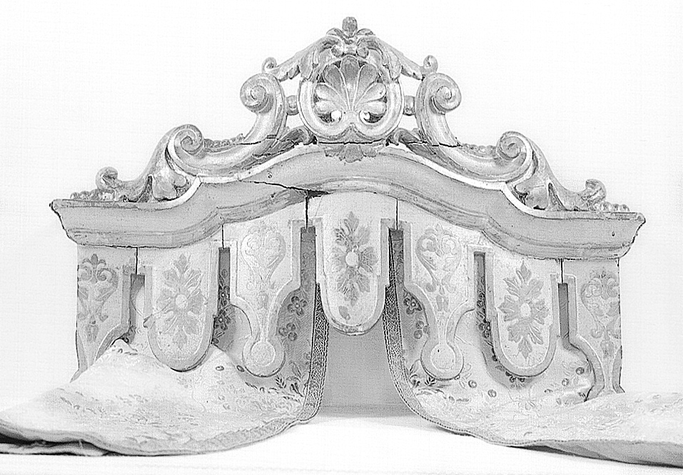 cornice per conopeo di tabernacolo - manifattura emiliana (prima metà sec. XIX)