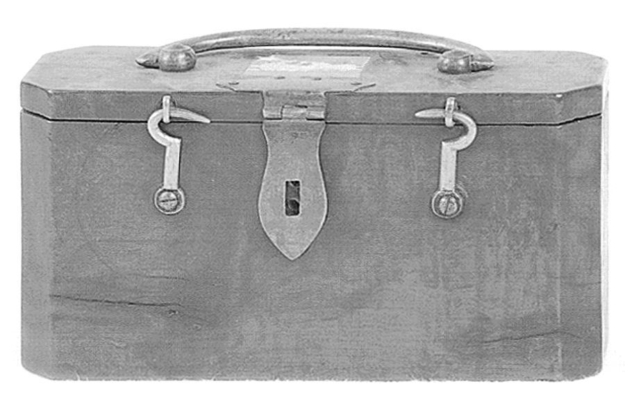 custodia - di vasetti per oli santi - manifattura emiliana (sec. XIX)