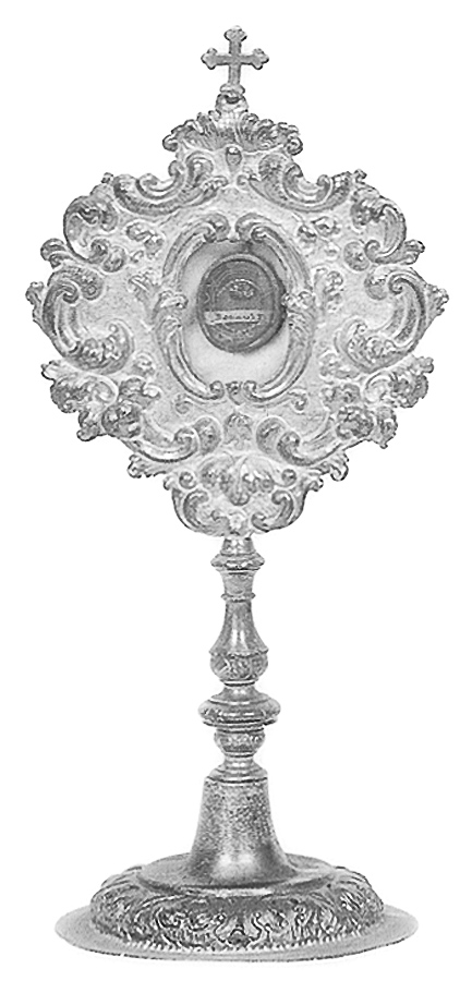 reliquiario - a ostensorio - manifattura emiliana (sec. XVIII)