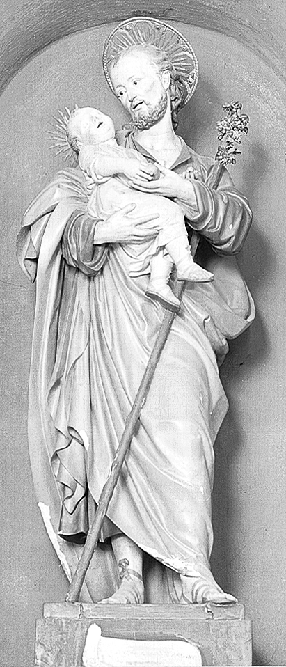 San Giuseppe e Gesù Bambino (statua) - manifattura emiliana (secc. XVIII/ XIX)