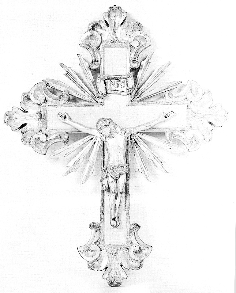 croce da parete - manifattura emiliana (prima metà sec. XVIII)