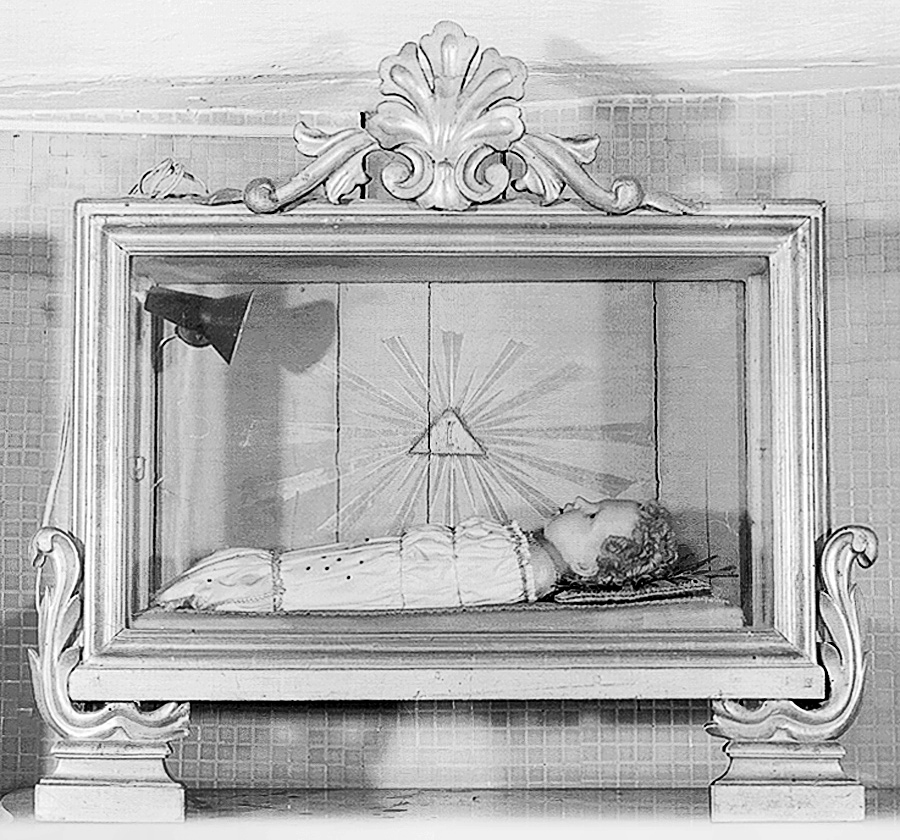 Gesù Bambino (scarabattolo) - manifattura emiliana (secc. XVII/ XVIII)