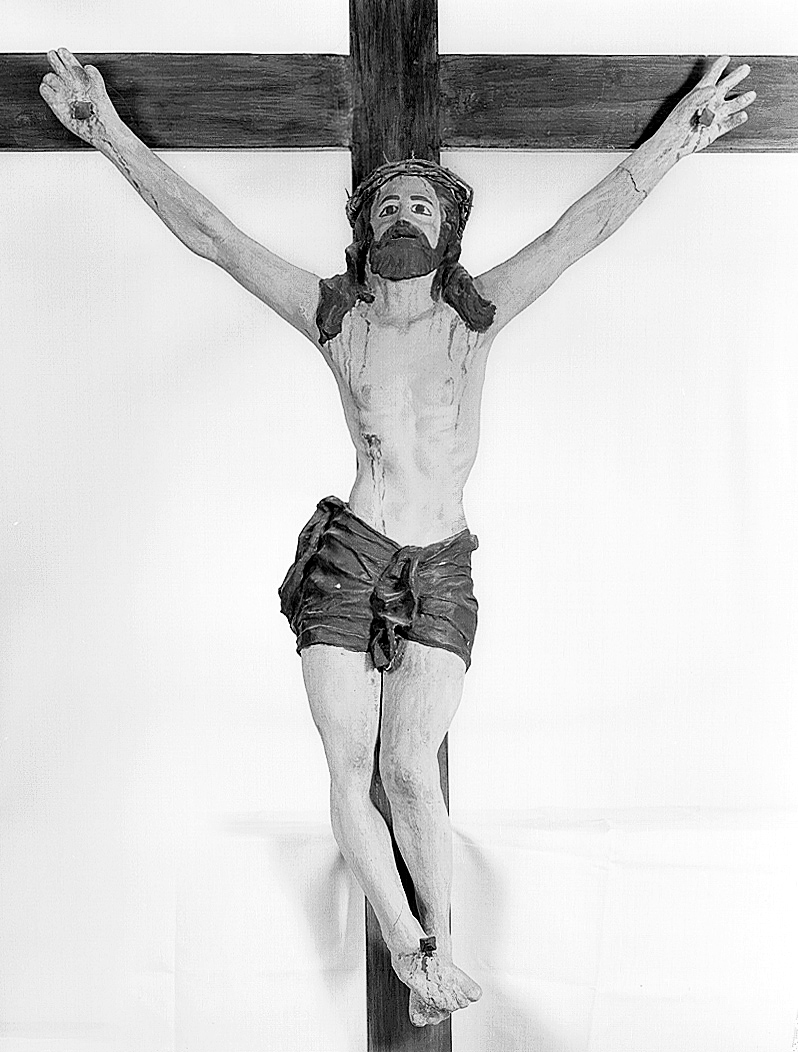 Cristo crocifisso (scultura) - manifattura emiliana (seconda metà sec. XIX)
