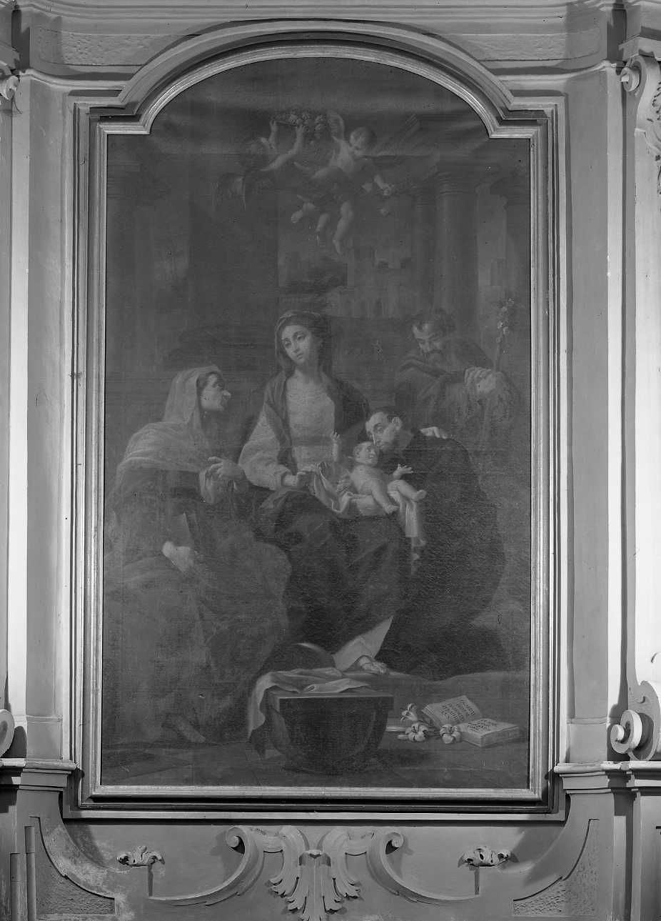 Sacra Famiglia con Sant'Anna e San Gaetano da Thiene (dipinto) di Calvi Jacopo Alessandro detto Sordino (seconda metà sec. XVIII)
