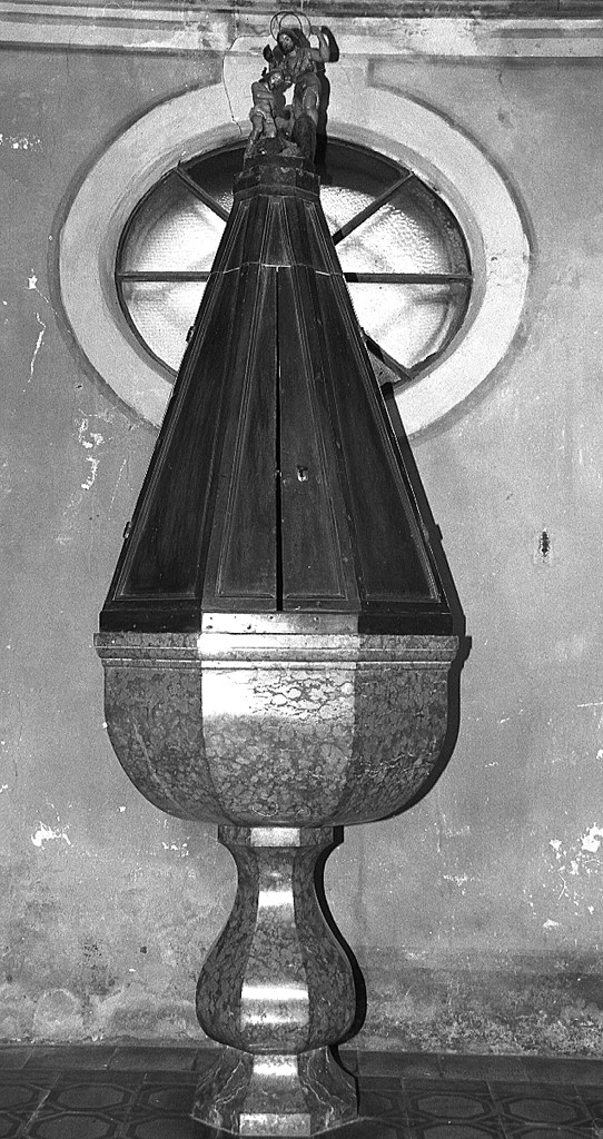 fonte battesimale - bottega ferrarese (sec. XVII)