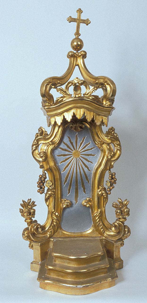 tronetto per esposizione eucaristica - ambito ferrarese (prima metà sec. XIX)