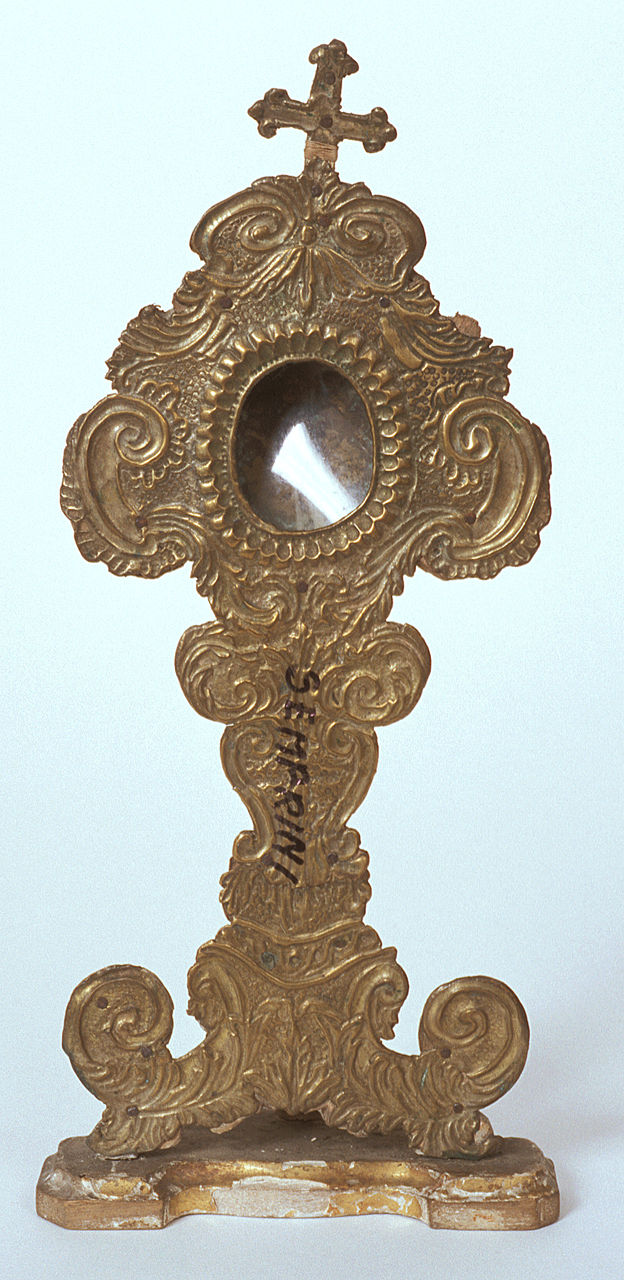 reliquiario - a ostensorio - bottega italiana (metà sec. XIX)