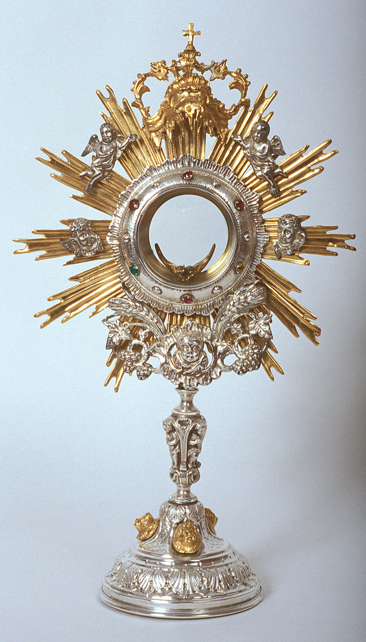 ostensorio - a raggiera - produzione italiana (primo quarto sec. XX)