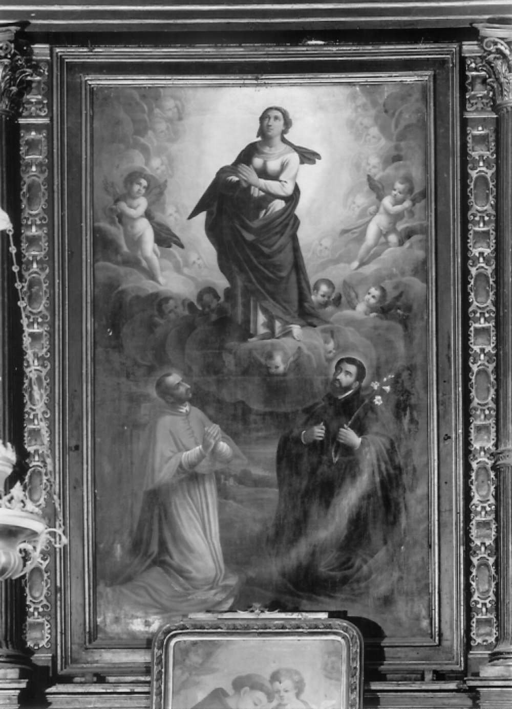 Madonna Assunta con San Carlo Borromeo e San Francesco Saverio (dipinto) di Bambini Jacopo (sec. XVII)