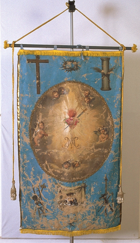 Sacro Cuore di Maria (stendardo processionale) - manifattura ferrarese (seconda metà sec. XIX)