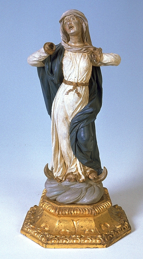 Madonna Immacolata (statuetta devozionale) - manifattura ferrarese (secc. XVIII/ XIX)