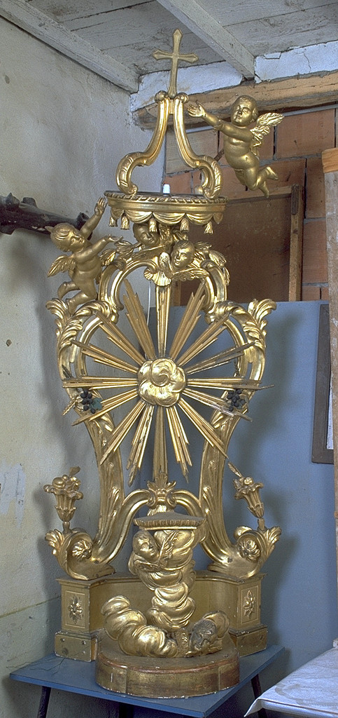 trono per esposizione eucaristica - manifattura ferrarese (prima metà sec. XIX)