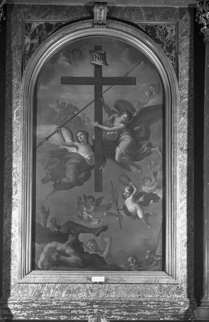 esaltazione della vera croce (dipinto) di Gottarelli Angelo (sec. XVIII)