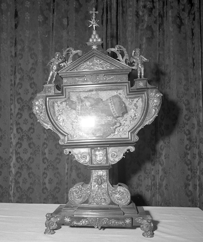 reliquiario - a tabella - bottega romana (seconda metà sec. XVIII)