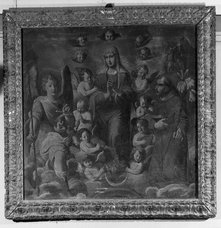 Madonna Assunta con san Michele arcangelo e Sant'Antonio da Padova (dipinto) - ambito emiliano-romagnolo (sec. XVI)