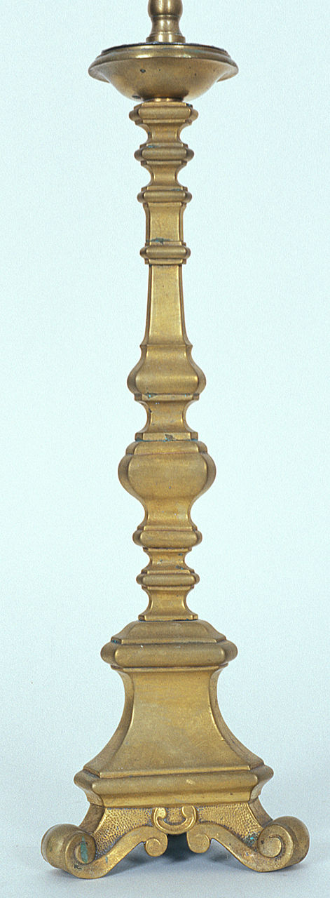 candeliere, serie - bottega italiana (seconda metà sec. XIX)